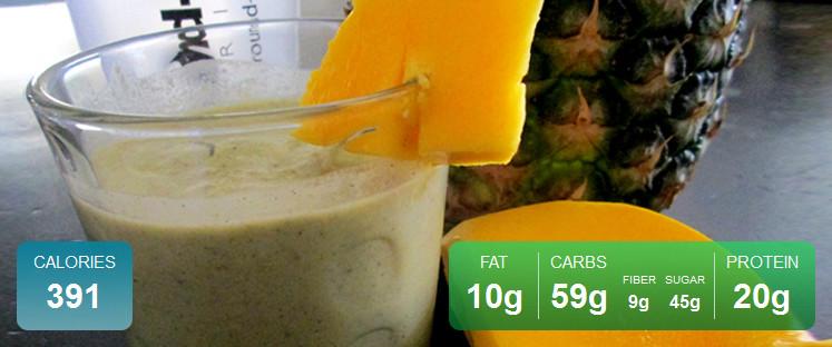 Coconut Mango Pineapple Smoothie
