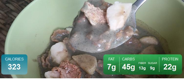 High Protein Strawberry-Banana Bran Flakes