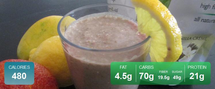 Orange, Mango, Lemon Tropical Protein Smoothie