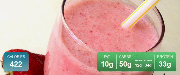 Strawberries and Cream Protein Smoothie