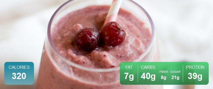 Sweet Cherry Vanilla Protein Smoothie